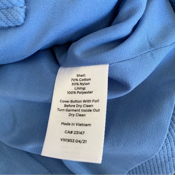 Talbots | Blue KNIT BAND Blazer JACKET - Picture 11 of 13